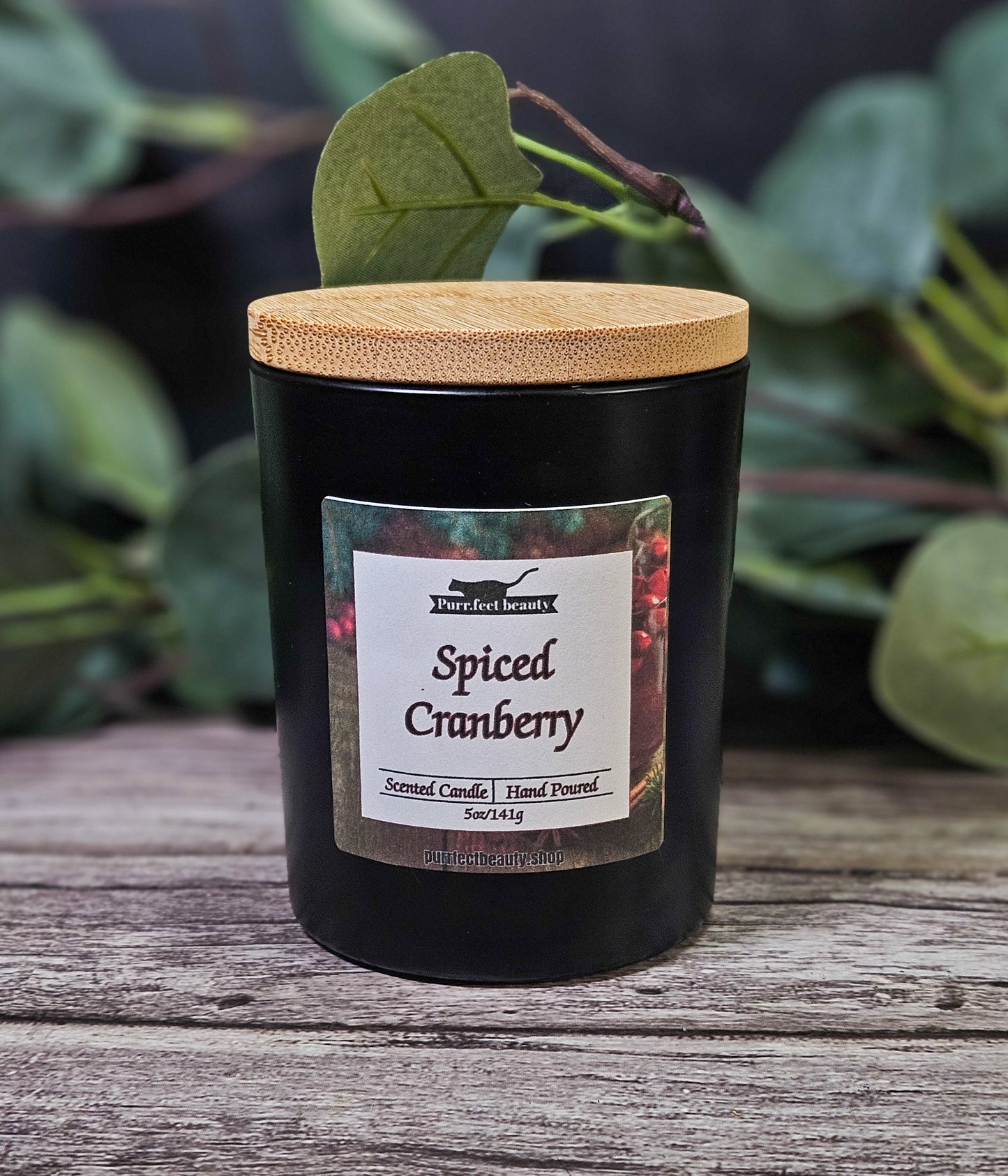 Spiced Cranberry Candle – Warm Cinnamon, Orange Zest & Bayberry Woods | Holiday Scented Candle