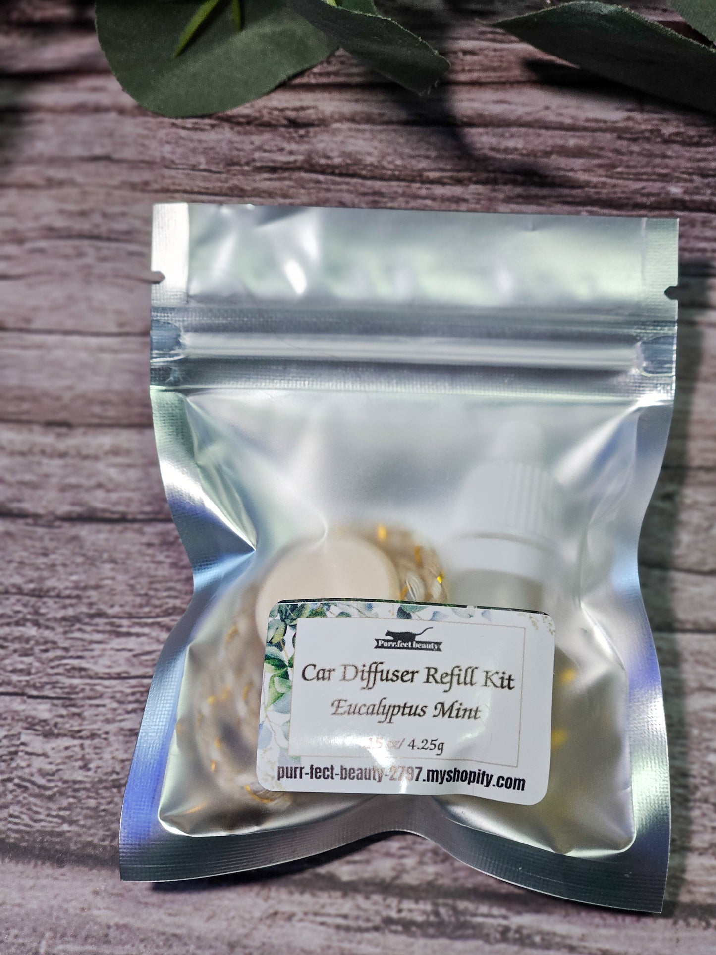 Car Diffuser Refill Kit - Fragrance & Wooden Cap