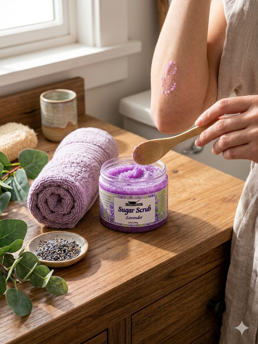Lavender Sugar Scrub | Gentle Exfoliating & Hydrating Body Scrub