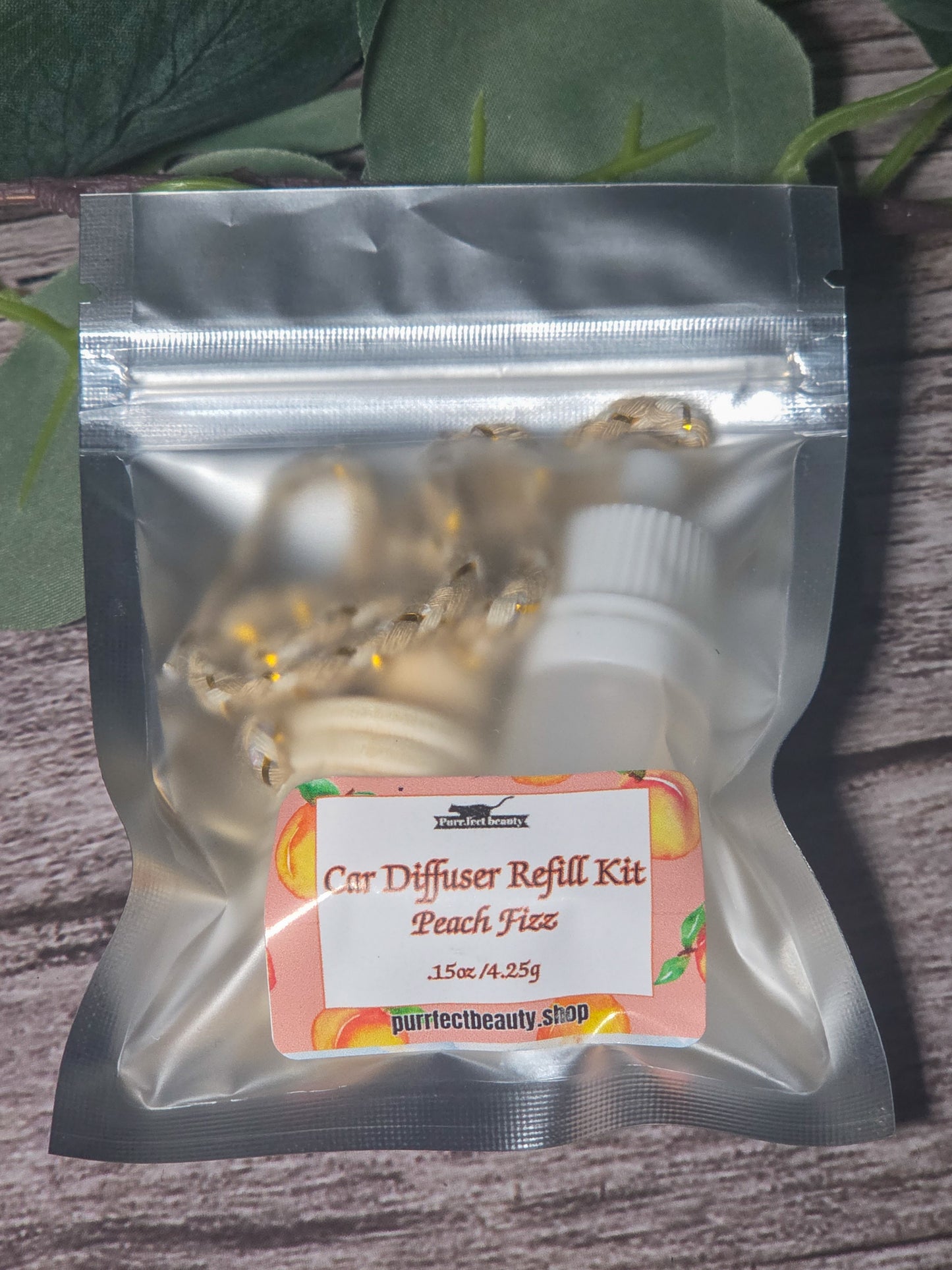 Car Diffuser Refill Kit - Fragrance & Wooden Cap