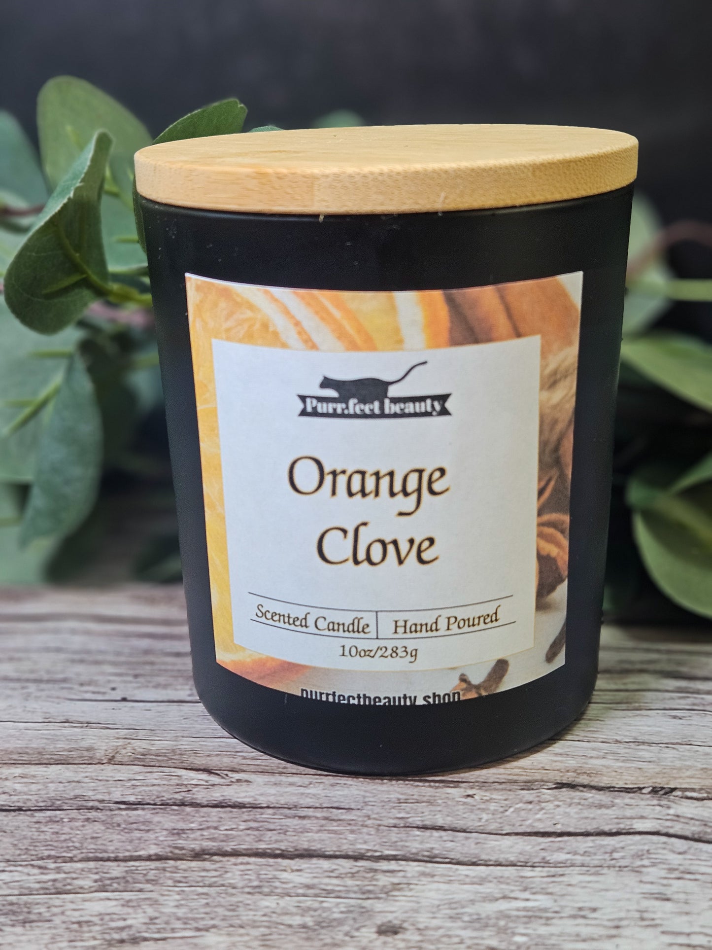 Orange Clove Candle – Spiced Citrus Scented Soy Candle for Home & Relaxation