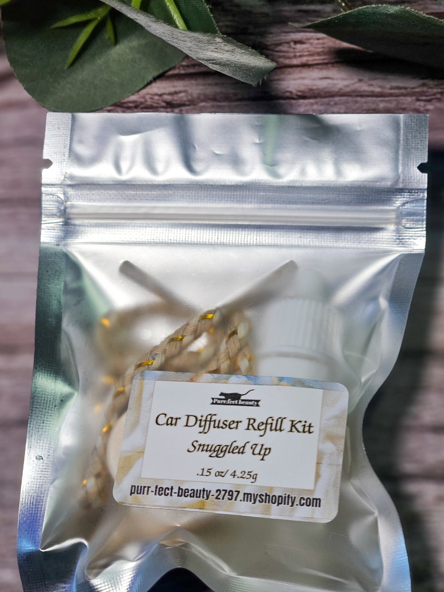 Car Diffuser Refill Kit - Fragrance & Wooden Cap