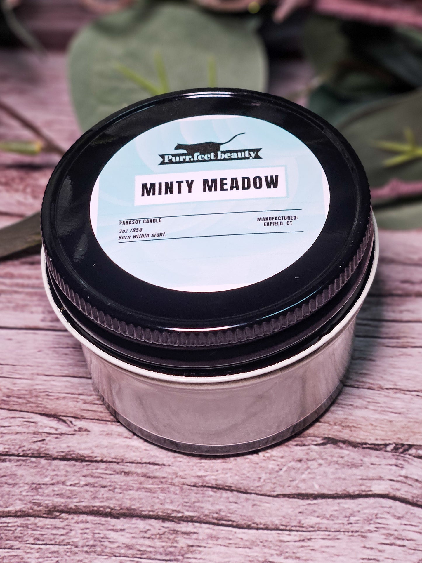 Minty Meadow Candle – Refreshing Mint, Eucalyptus & Musk Scented Candle for Home
