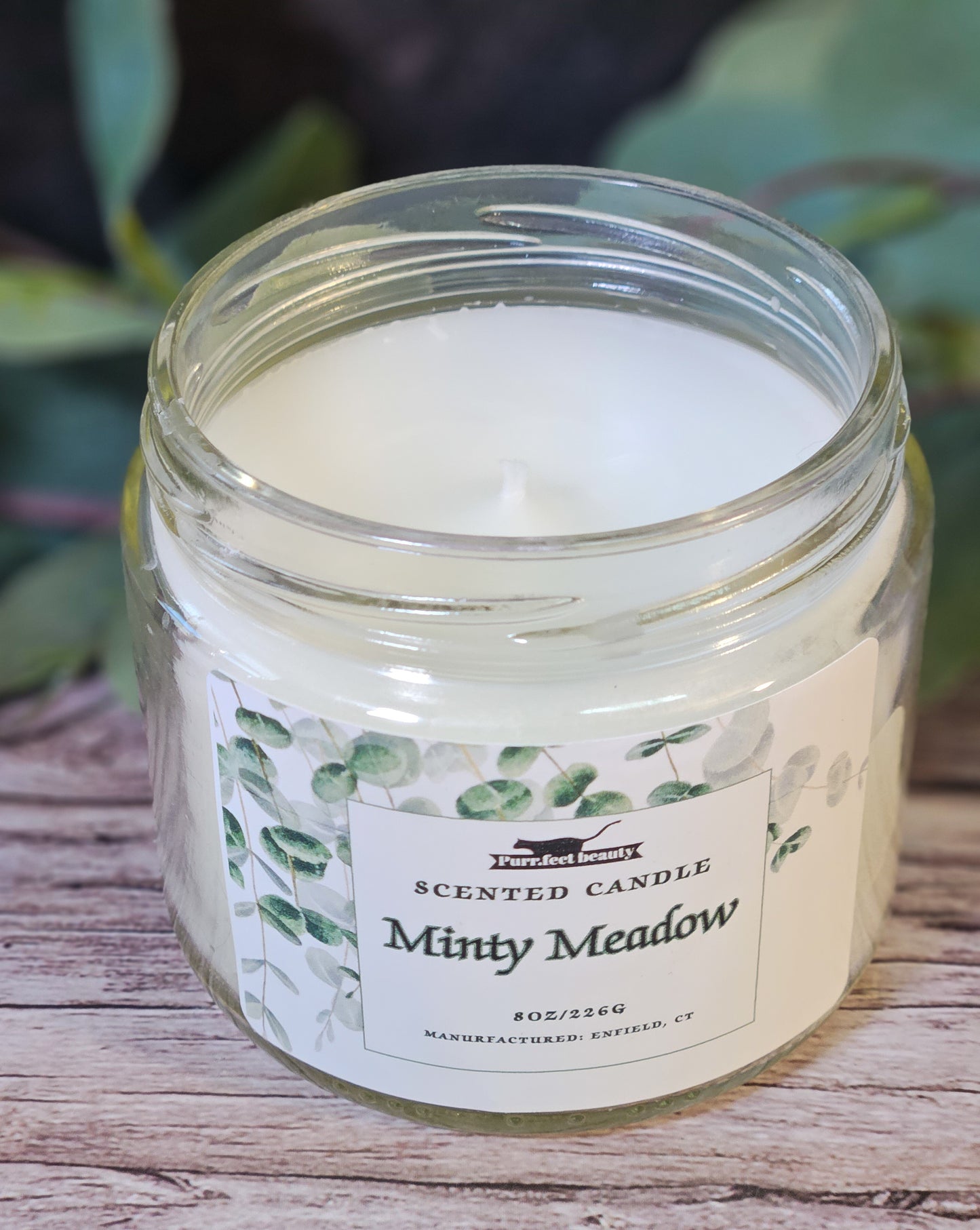 Minty Meadow Candle – Refreshing Mint, Eucalyptus & Musk Scented Candle for Home