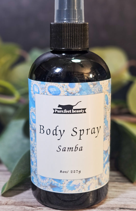 Samba Body Spray – A Seductive Blend of Black Amber, Plum, Jasmine & Silky Vanilla