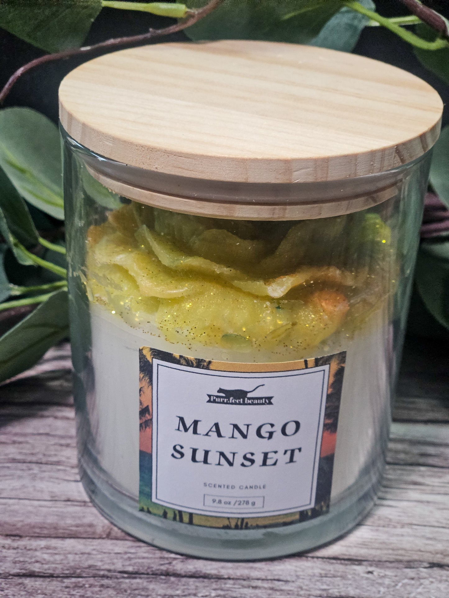 Mango Sunrise Scented Candle – Tropical Soy Candle with Pineapple, Mango, Coconut Milk & Peach | Summer Candle | Hand-Poured Home Fragrance