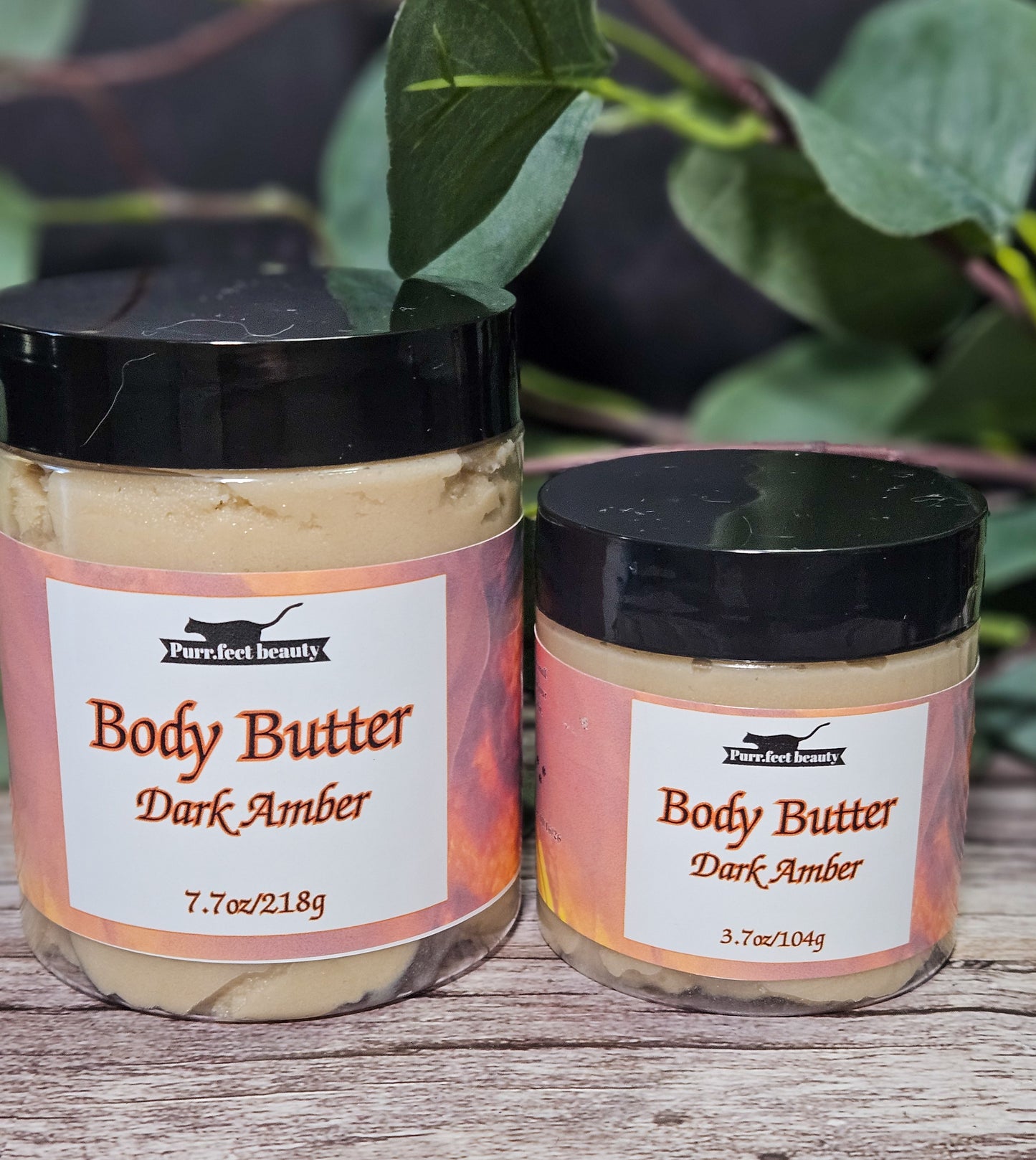 Dark Amber Whipped Body Butter – Luxurious Moisturizer with Shea, Mango & Cocoa Butters | Warm Amber, Lavender & Musk Scent