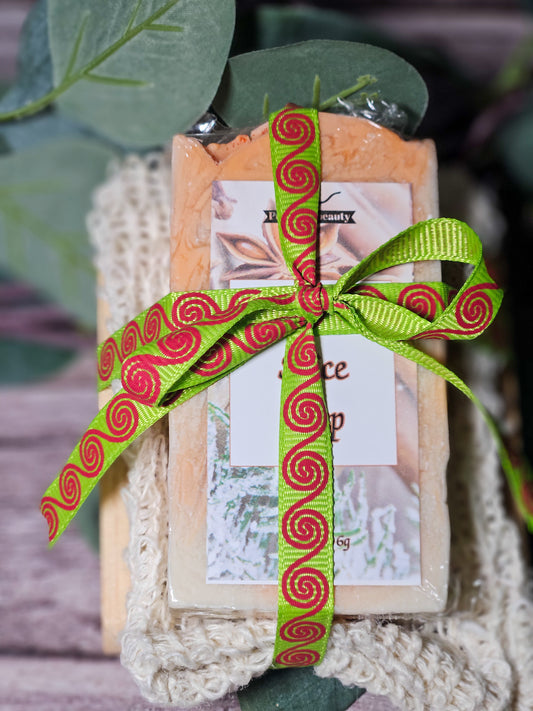 Holiday Soap Gift Bundle – Natural Soap, Soap Saver & Soap Dish | Perfect Christmas Gift Set