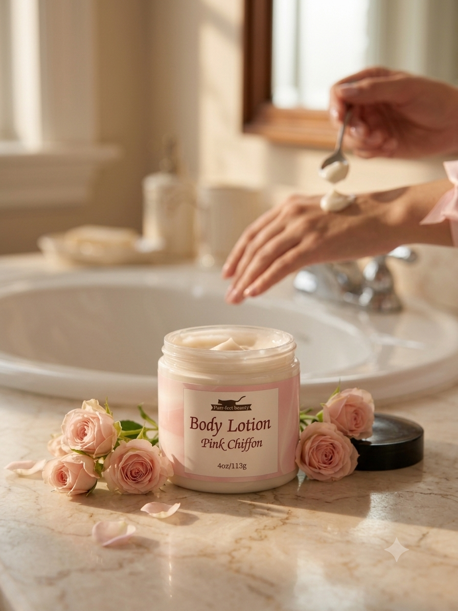 Pink Chiffon Body Lotion | Shea Butter & Jojoba Hydrating Body Lotion