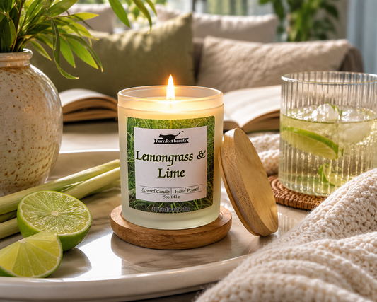 Lemongrass & Lime Candle | Fresh Citrus Herbal Scented Candle