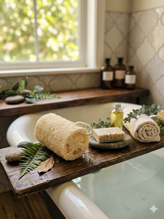 Natural Loofah Sponge | Gentle Exfoliating & Eco-Friendly Bath Accessory
