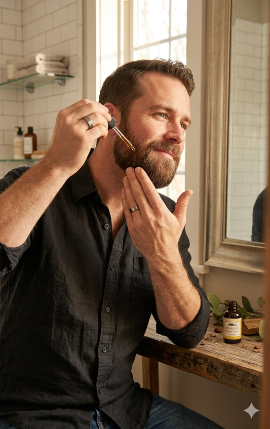 Mahogany Teakwood Beard Oil – Hydrating & Softening Beard Conditioner for Men