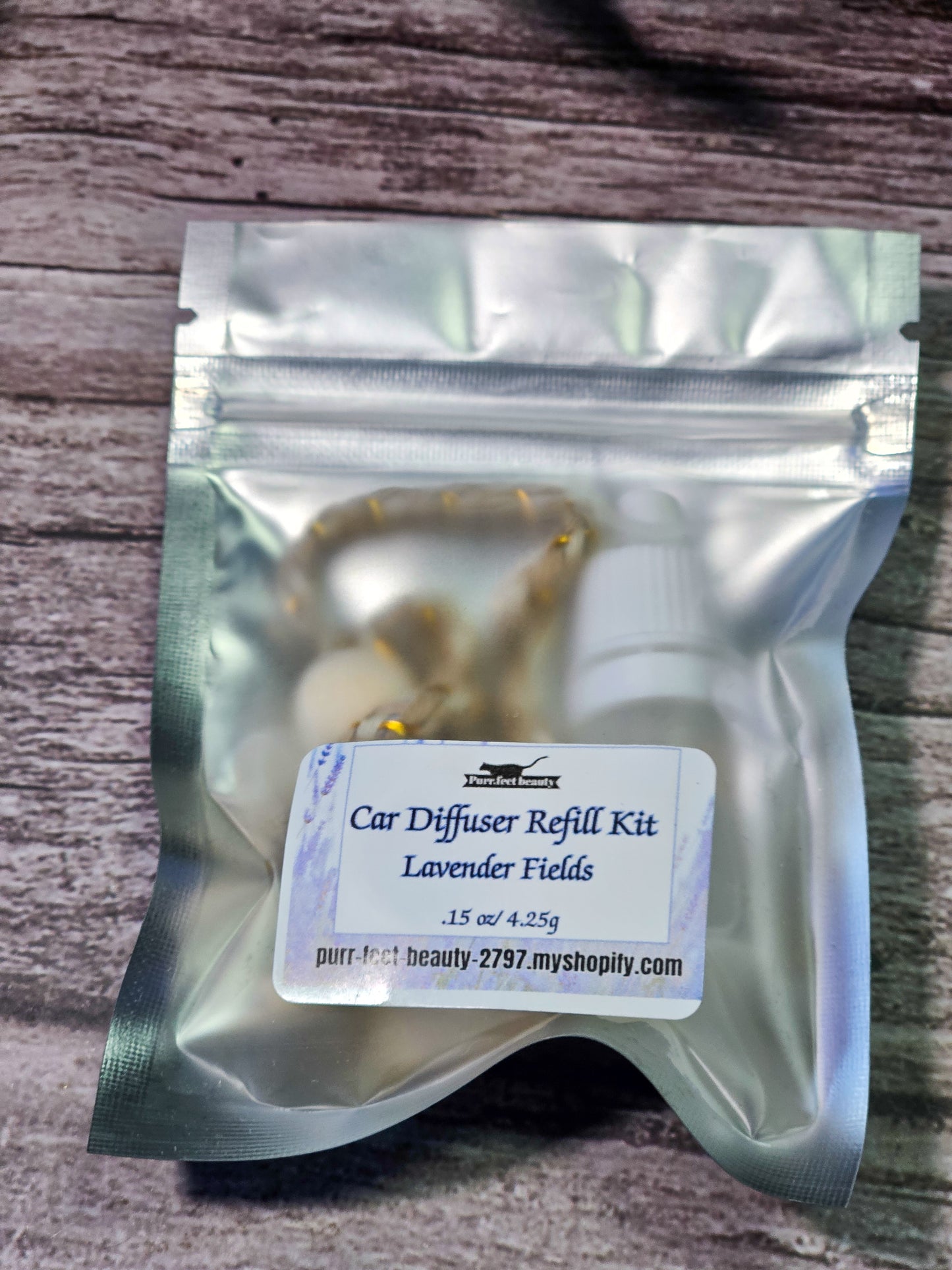 Car Diffuser Refill Kit - Fragrance & Wooden Cap