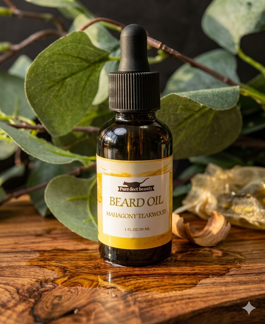 Mahogany Teakwood Beard Oil – Hydrating & Softening Beard Conditioner for Men