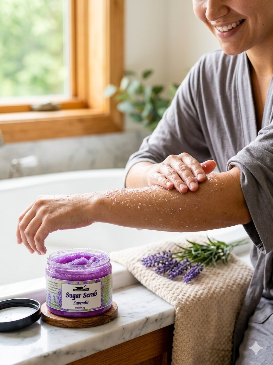 Lavender Sugar Scrub | Gentle Exfoliating & Hydrating Body Scrub