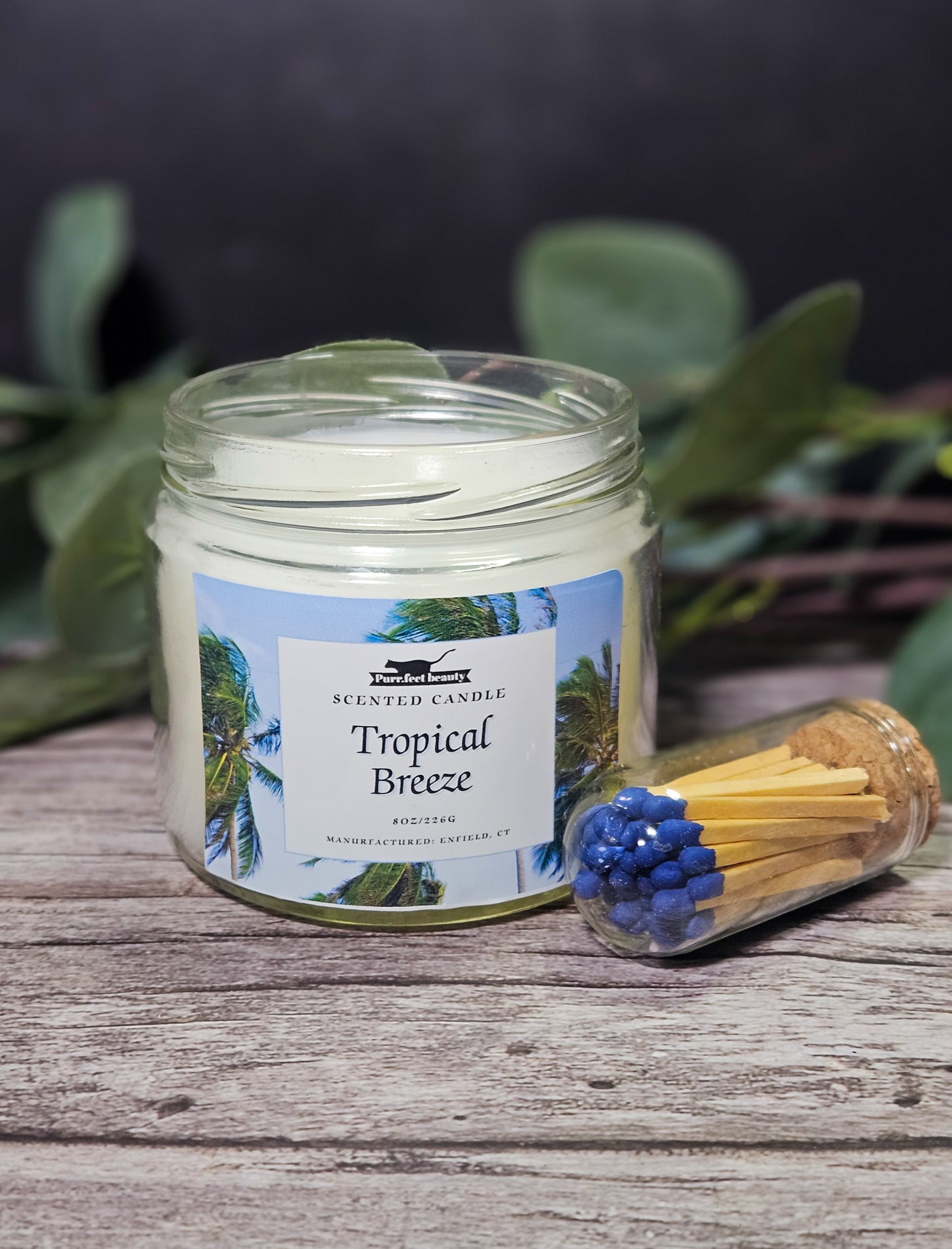 Island Breeze Candle – Tropical Coconut, Citrus & Musk Scented Candle