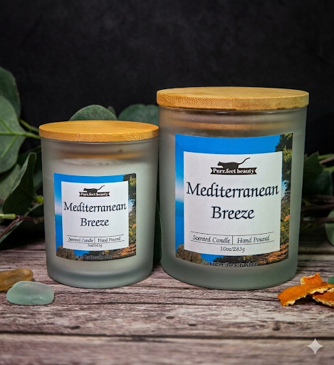 Mediterranean Breeze Candle – Fresh Marine Citrus Scent with Bergamot, Lemon & Musk