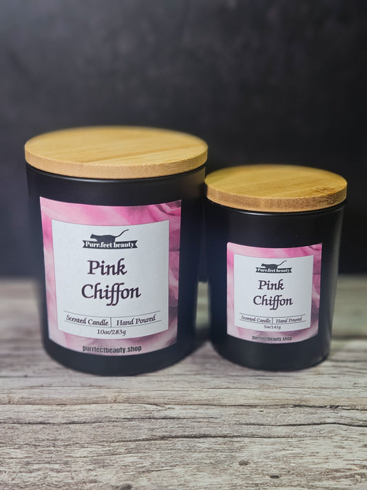 Pink Chiffon Candle – Soft Floral & Fruity Scented Candle for Home & Relaxation