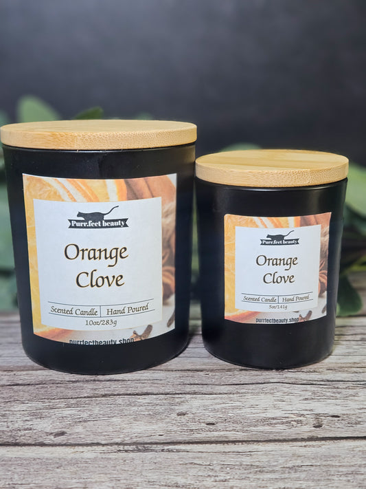 Orange Clove Candle – Spiced Citrus Scented Soy Candle for Home & Relaxation