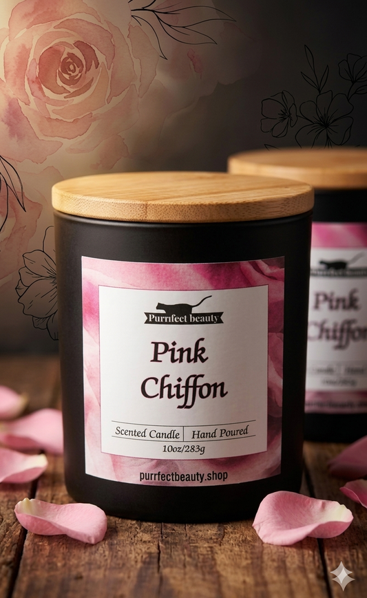 Pink Chiffon Candle – Soft Floral & Fruity Home Fragrance