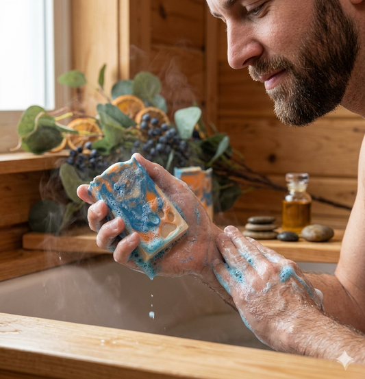 High Tide Soap Bar – Ocean Breeze Handmade Soap with Sea Salt, Jasmine & Cedar