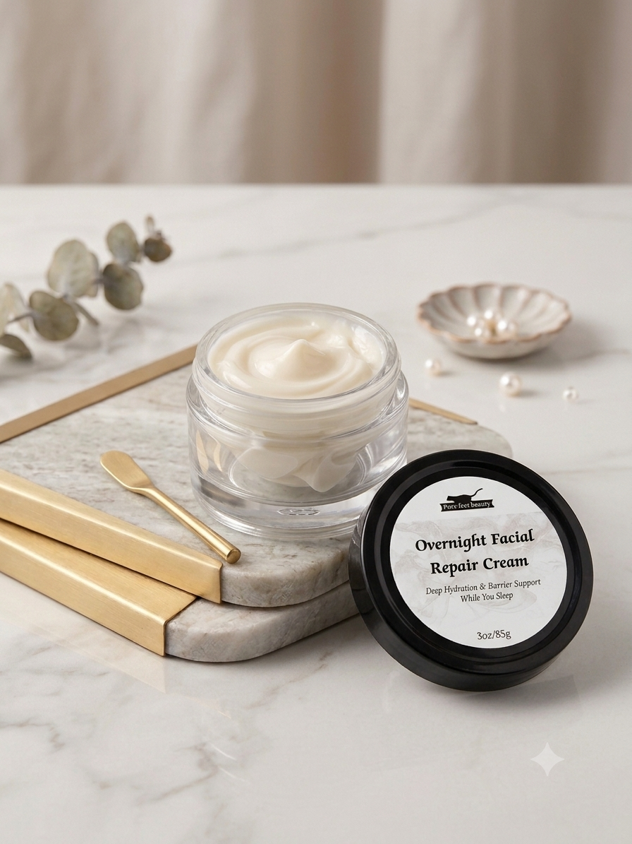 Overnight Facial Repair Cream | Niacinamide & Panthenol Night Moisturizer