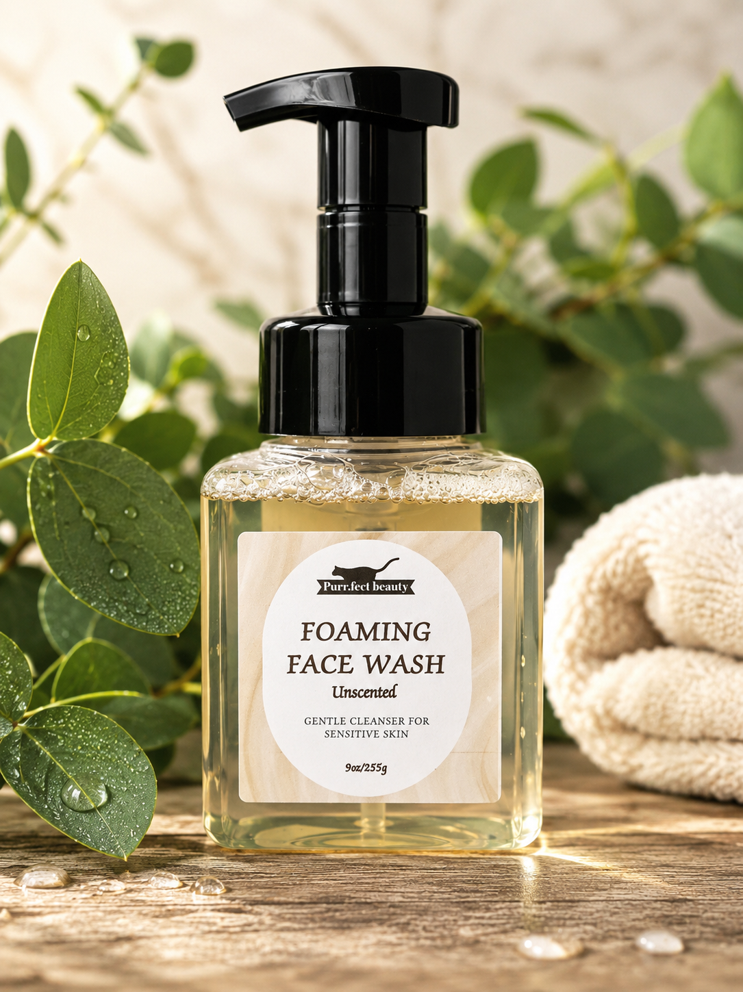 Gentle Foaming Face Wash for Sensitive Skin | Hydrating Aloe & Panthenol Cleanser