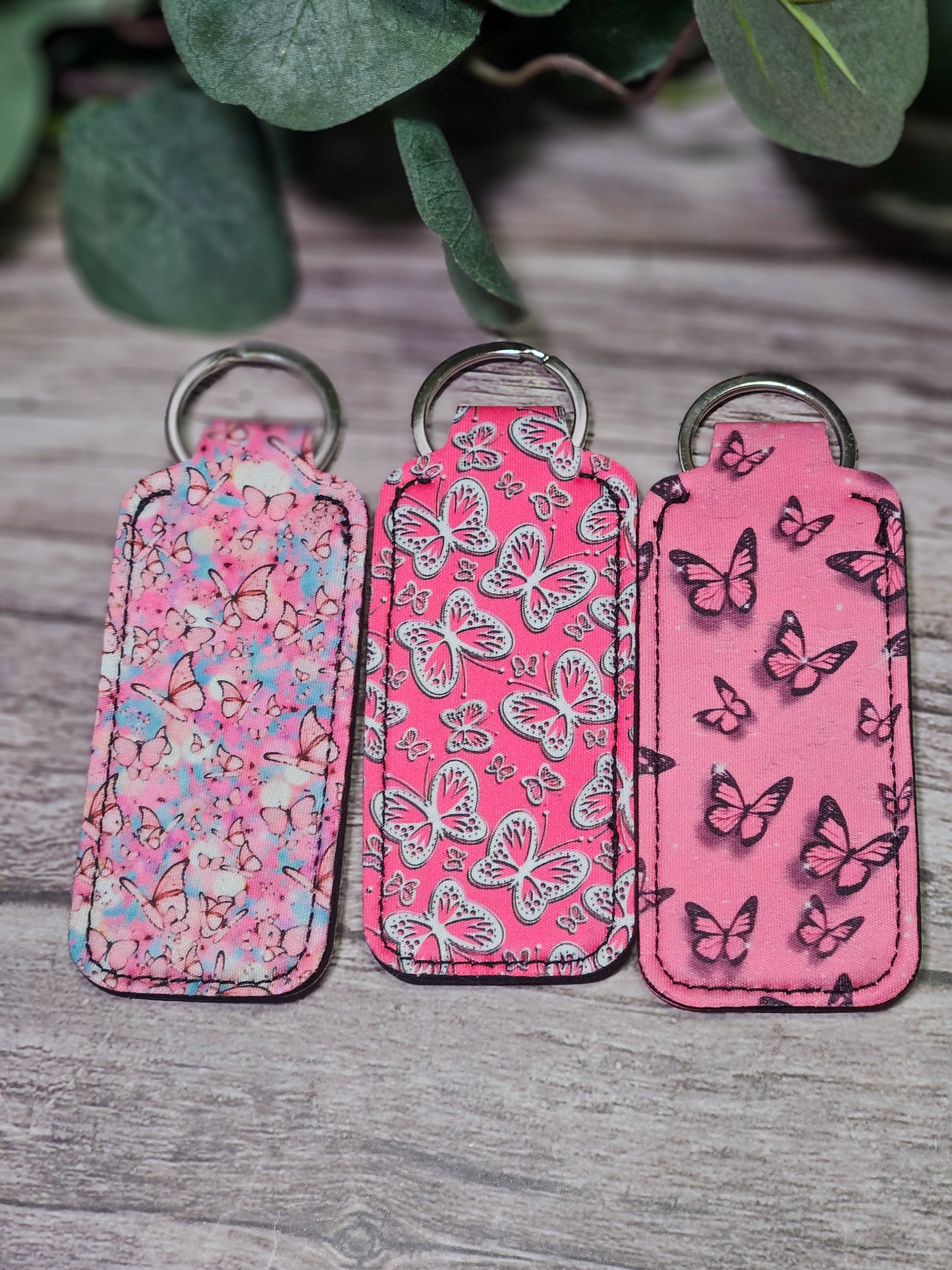 Lip butter key chain holder