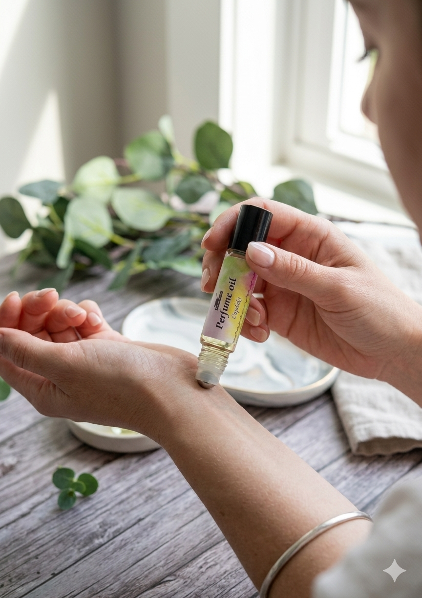 Cupcake Perfume Oil – Sweet Vanilla Frosting Dessert Scent Roll-On Fragrance