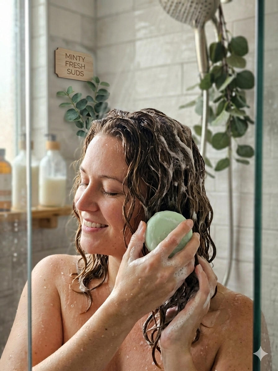 Rosemary Mint Shampoo Bar – Clarifying & Strengthening Solid Shampoo