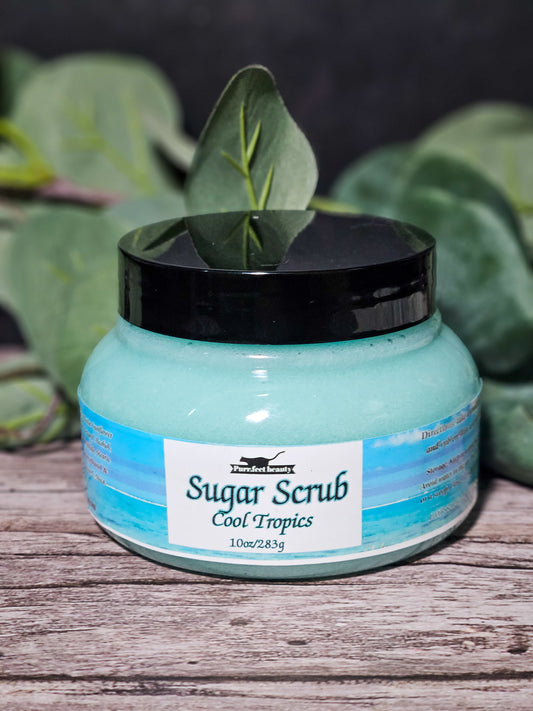 Cool Tropics Sugar Scrub – Tropical Exfoliating Body Scrub for Smooth, Glowing Skin | Non-Foaming | Summer Scent