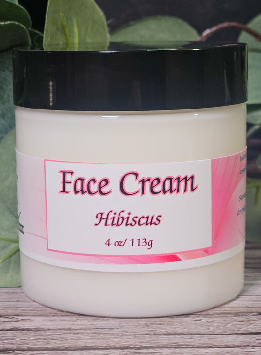 Hibiscus Face Cream – Hydrating Moisturizer with Coconut & Argan Oils