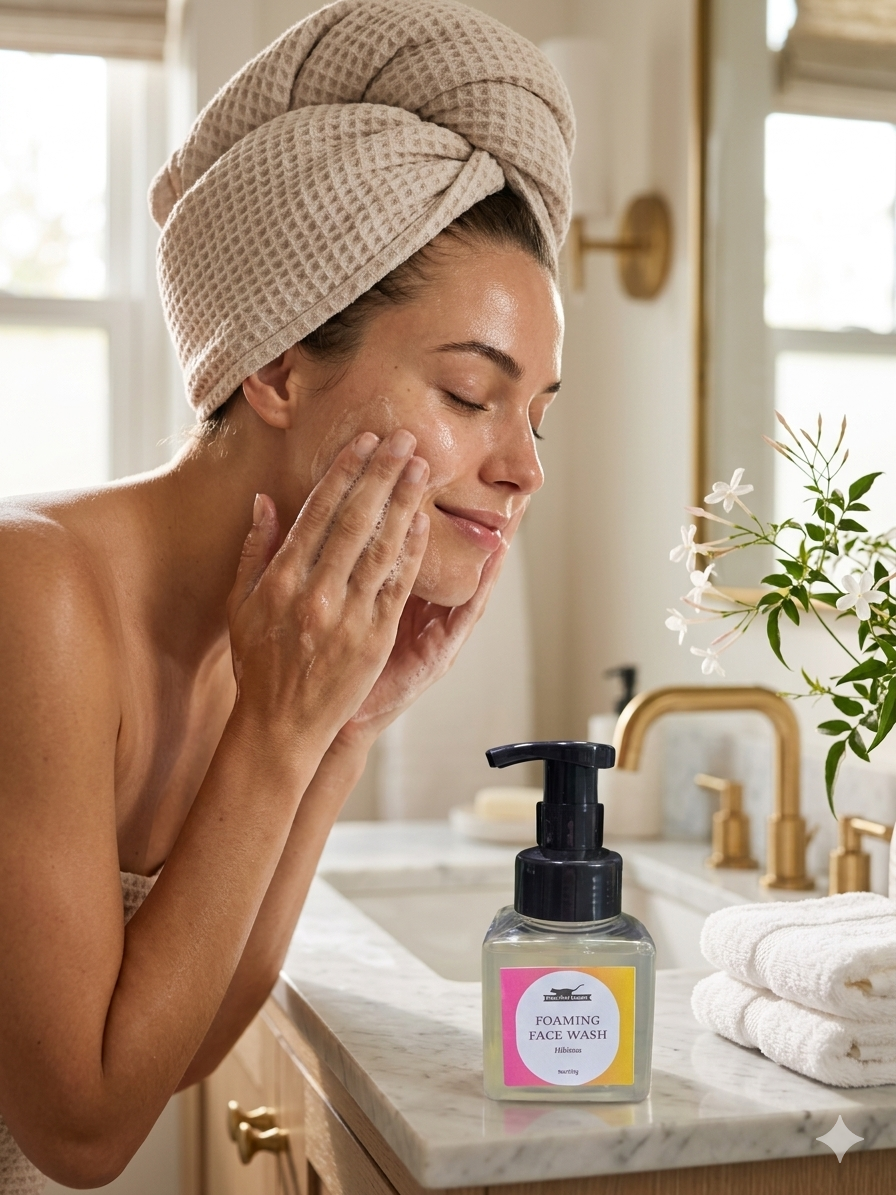 Hibiscus Foaming Face Wash – Gentle Hydrating Cleanser for All Skin Types
