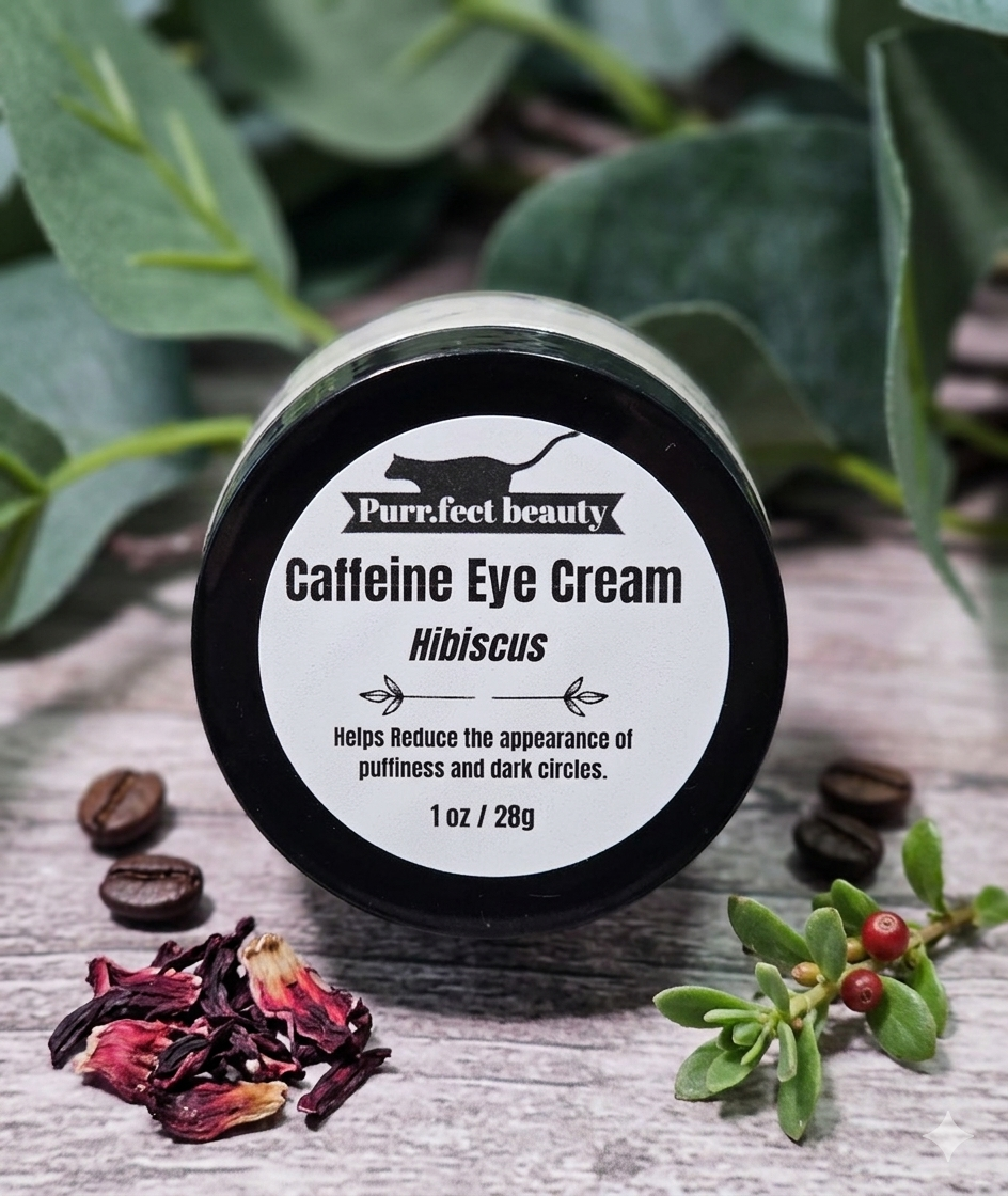 Hibiscus Eye Cream with Caffeine | Hydrating & Depuffing Eye Care