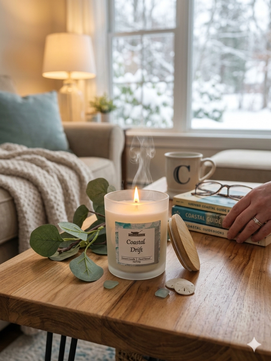 Coastal Drift Candle – Fresh Ocean Breeze Scent with Citrus & Sea Salt