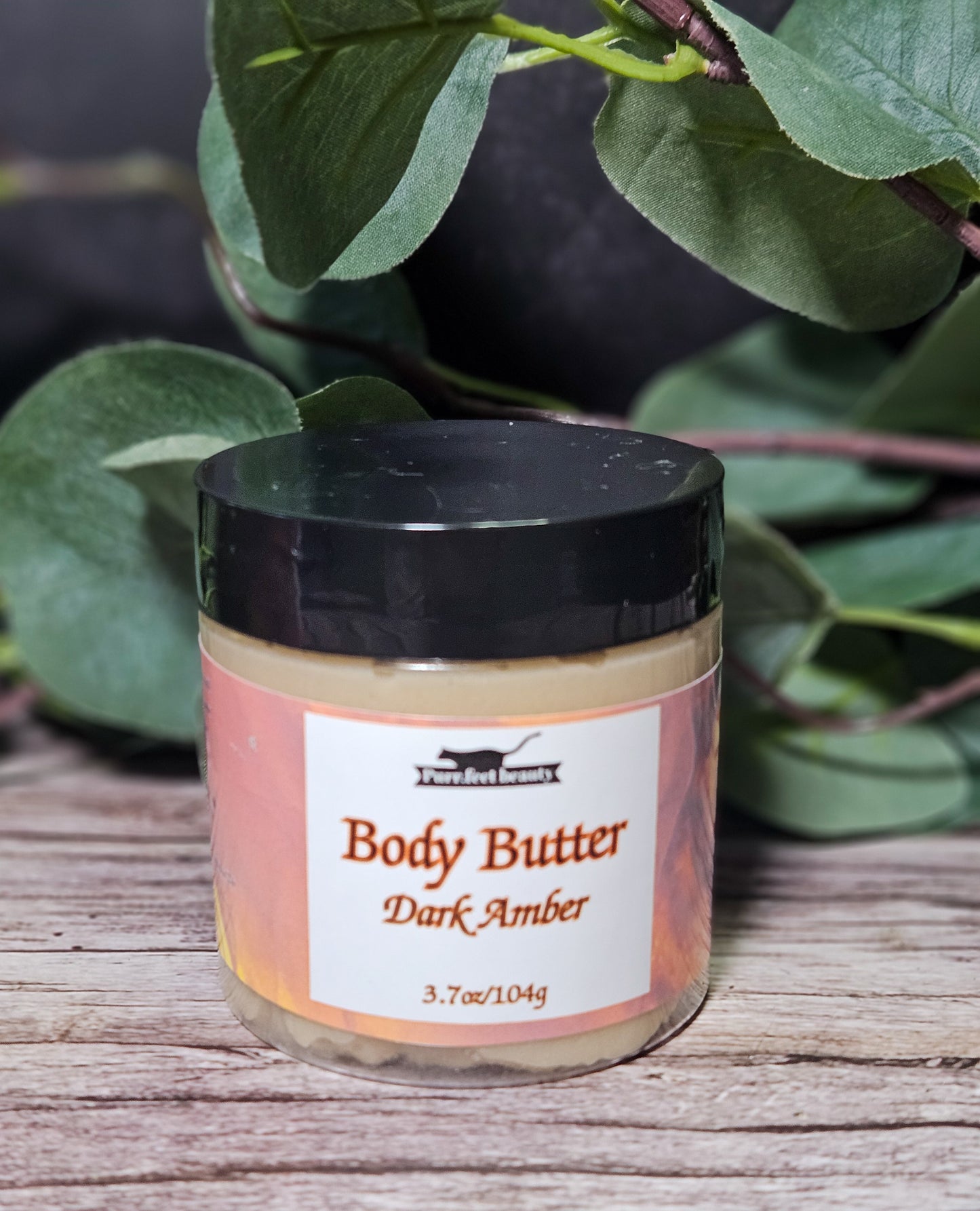 Dark Amber Whipped Body Butter – Luxurious Moisturizer with Shea, Mango & Cocoa Butters | Warm Amber, Lavender & Musk Scent