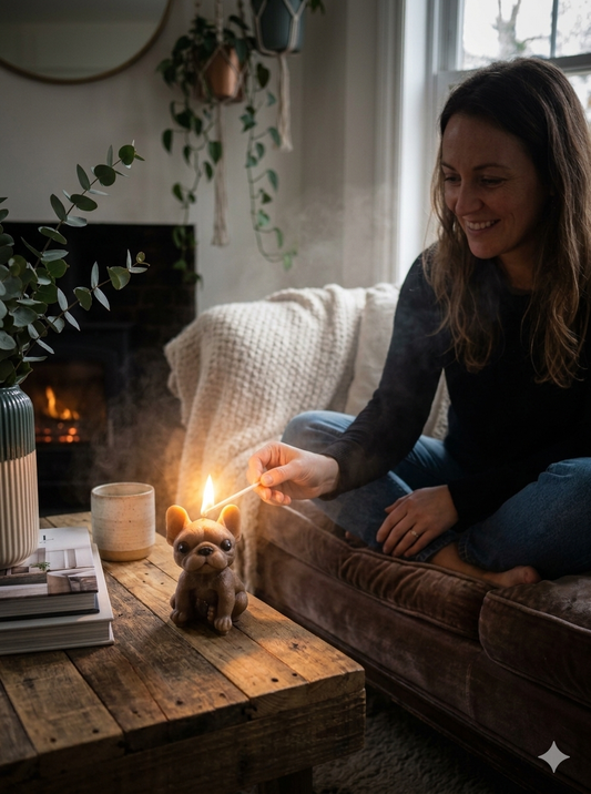 French Bulldog Candle – Spiced Citrus Scent | Dog Lover Gift