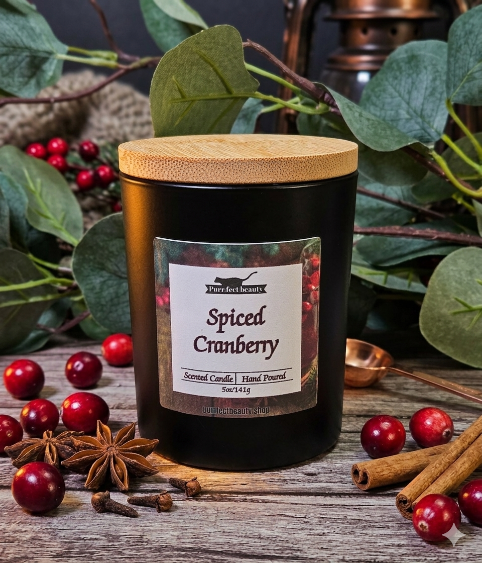Spiced Cranberry Candle | Cinnamon, Orange & Bayberry Scented Candle