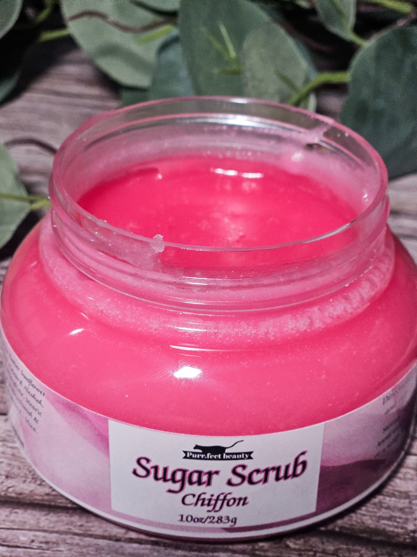 Pink Chiffon Sugar Scrub – Floral & Sweet Exfoliating Body Scrub