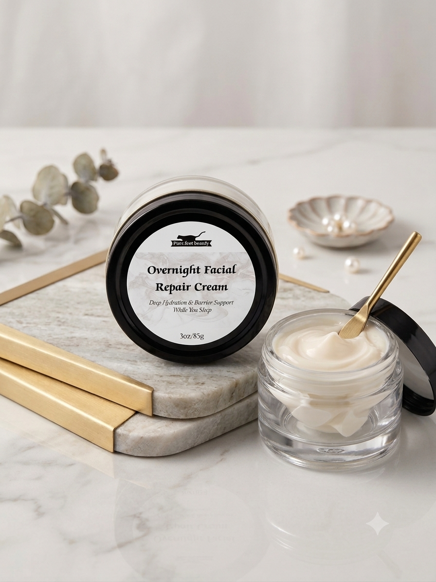 Overnight Facial Repair Cream | Niacinamide & Panthenol Night Moisturizer