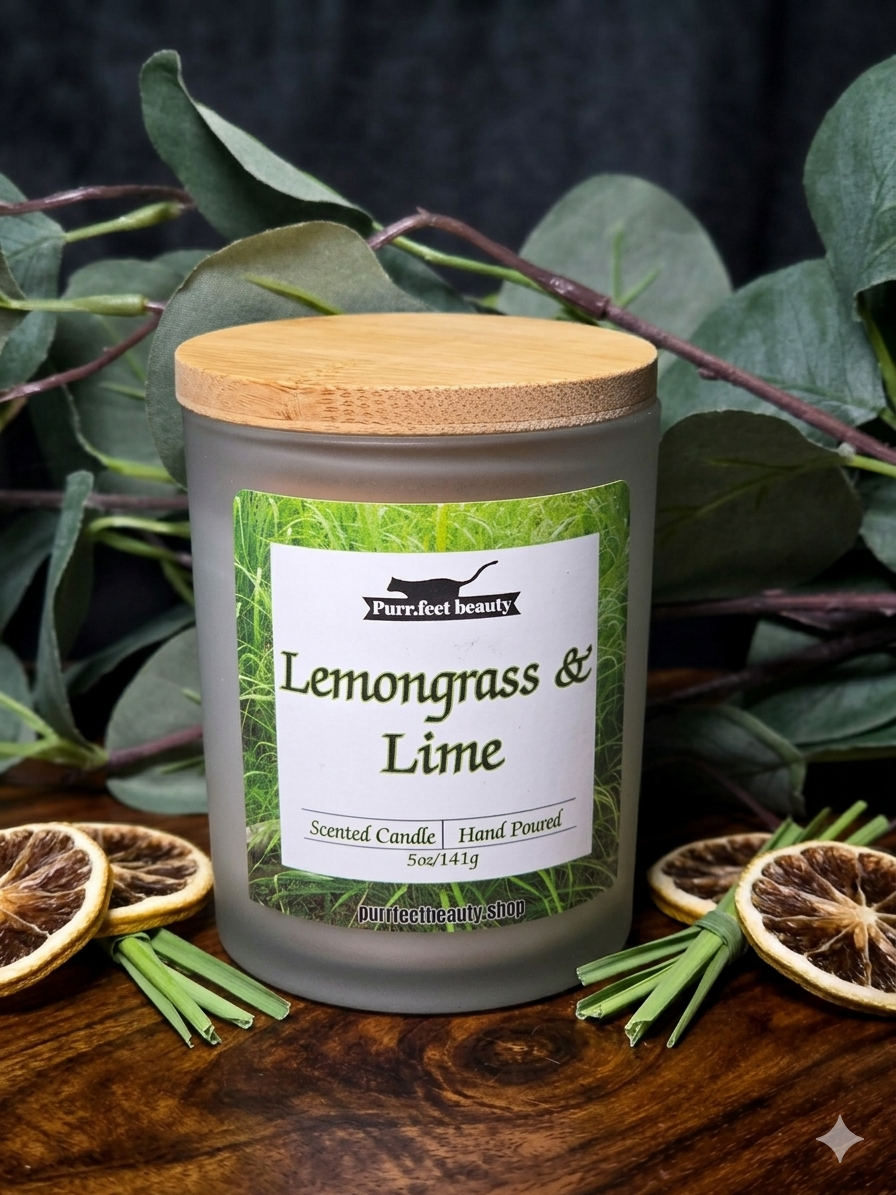 Lemongrass & Lime Candle | Fresh Citrus Herbal Scented Candle